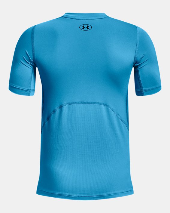 Boys' HeatGear® Short Sleeve, Blue, pdpMainDesktop image number 1
